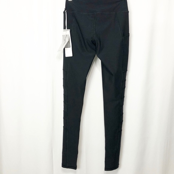 NWT-X by Gottex Black Mesh Leggings w Pocket XS - Picture 6 of 8